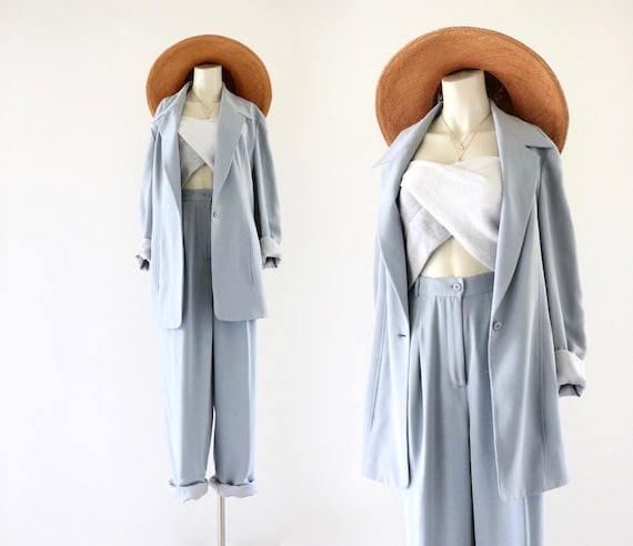 silk trouser + jacket set