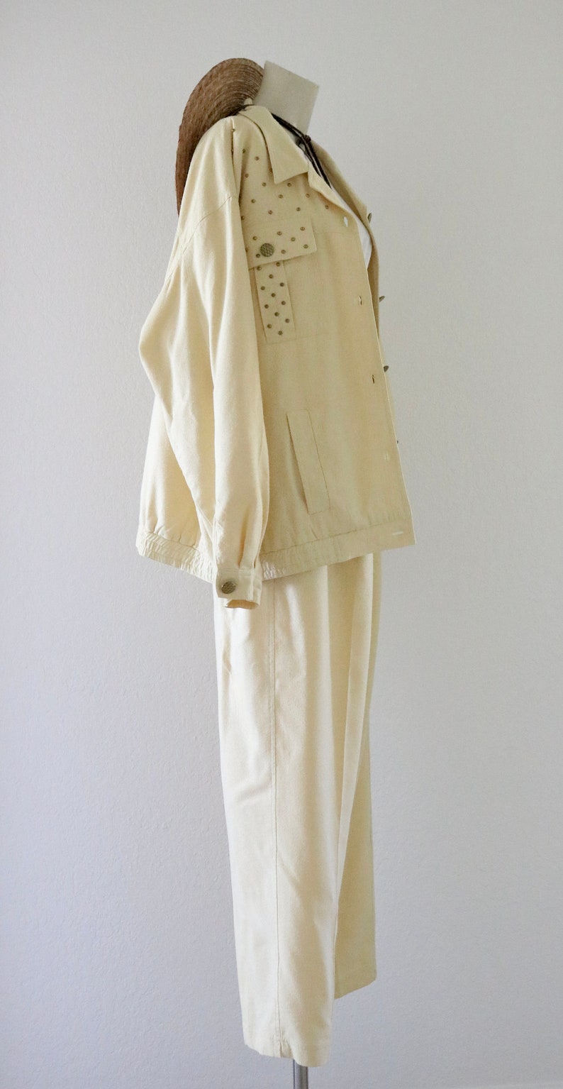 2 pc raw silk pants jacket 27-34 image 6