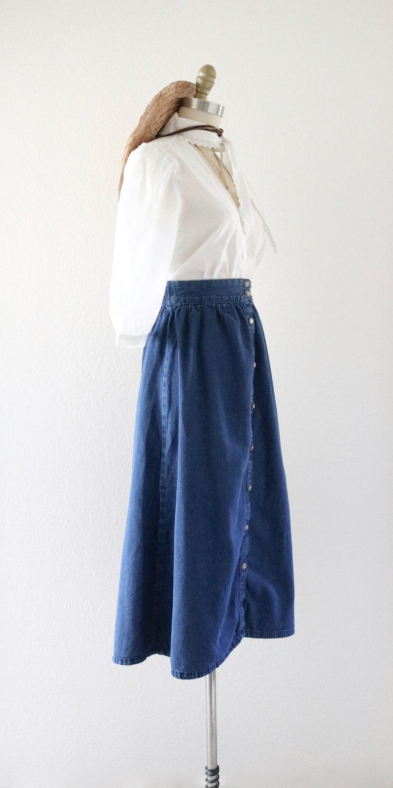 denim midi skirt 28-31