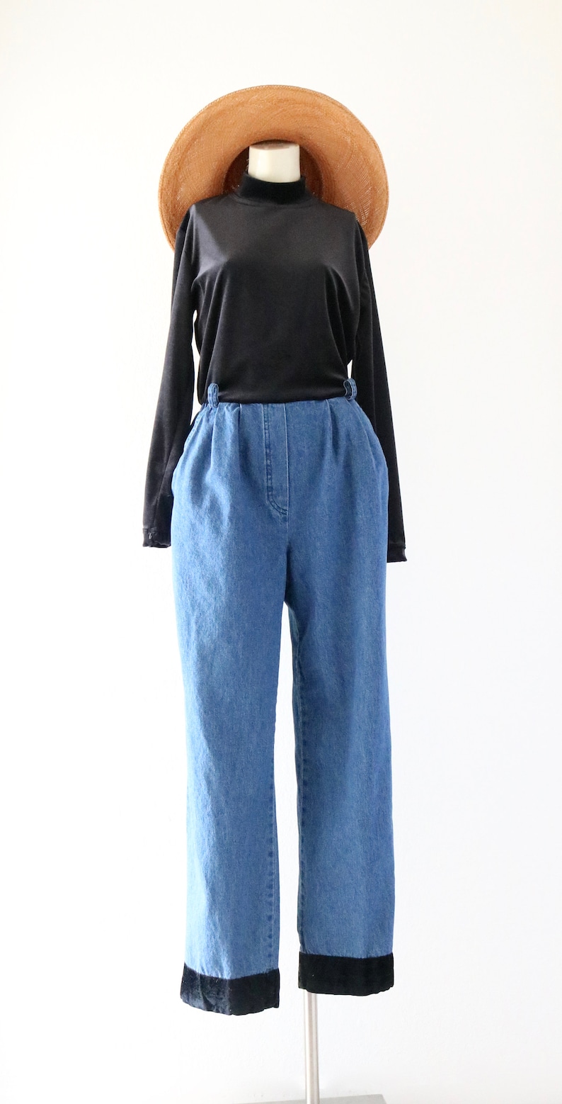 denim jumpsuit s velvet
