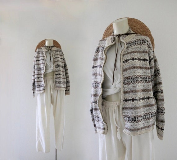 fair isle cardigan - m