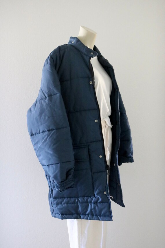 70's puffer jacket - vintage unisex blue mens wom… - image 5