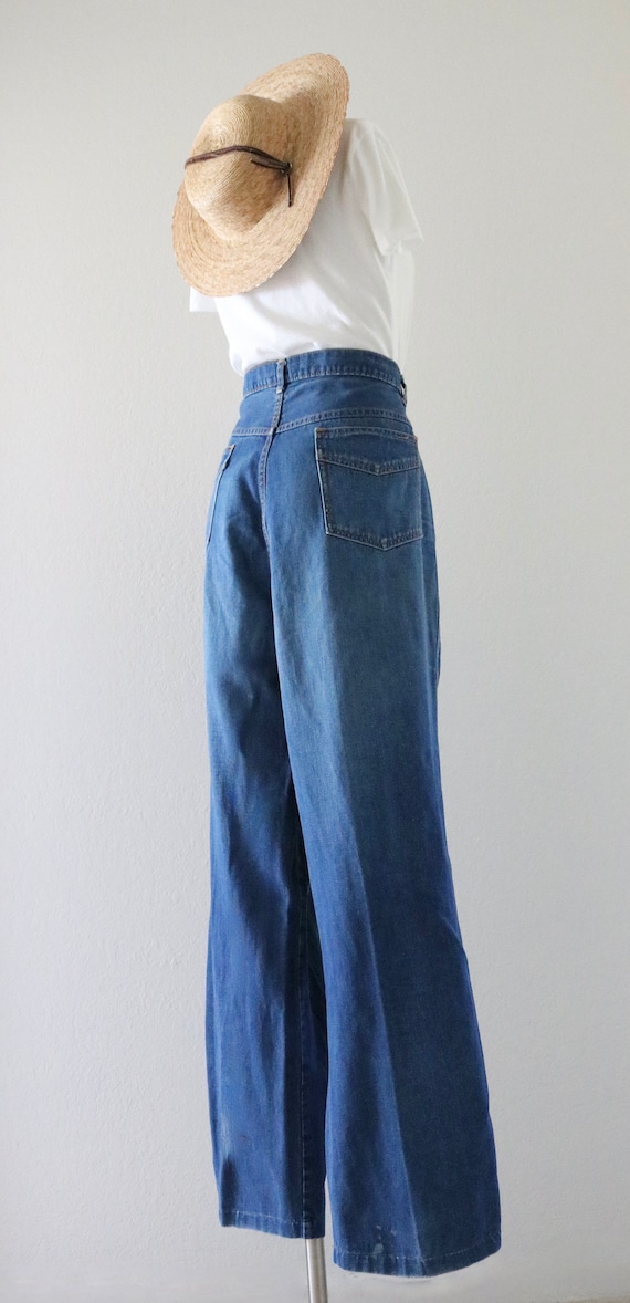 worrrn 70s jeans - 35.5 - vintage 60s 70s boho hi… - image 6