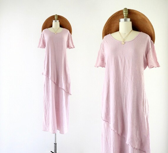 gauze maxi dress - m