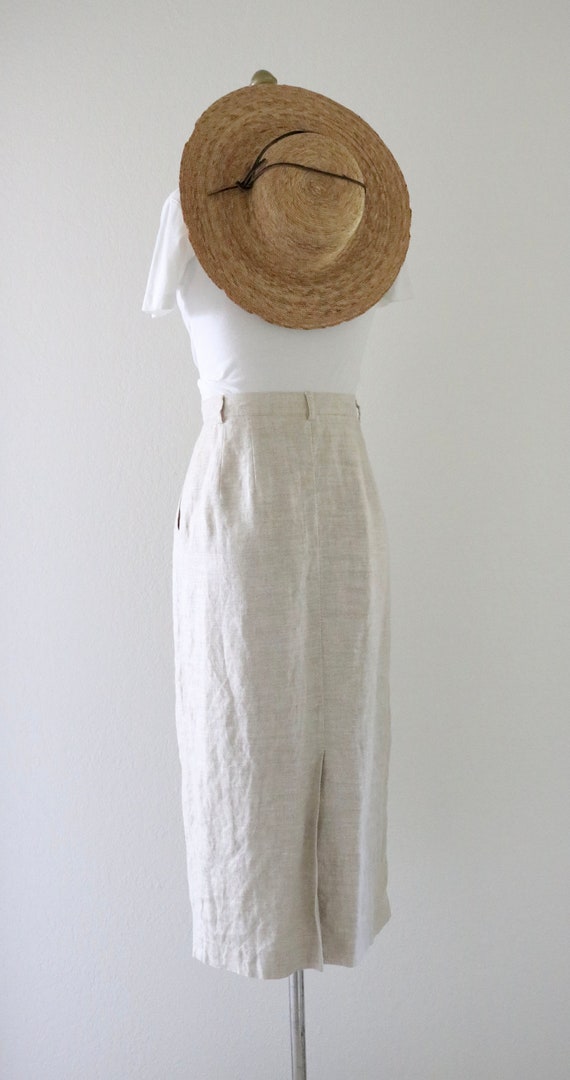 natural linen skirt - 32 - image 5