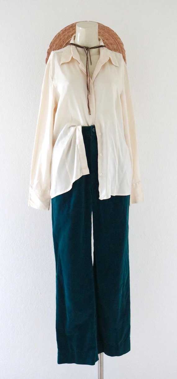 silk button top - l - image 3
