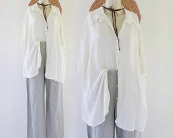 Top fluido con botones - estilo vintage para mujer
