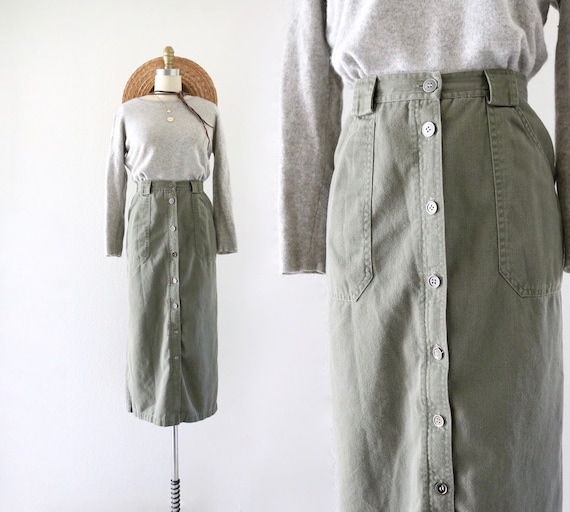 olive button skirt - 27