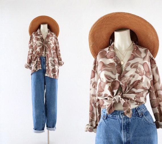 chiffon blouse - m