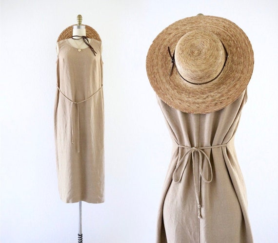 woven tie back dress s/m