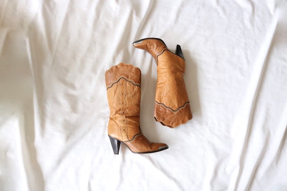 honey leather boots - 8.5