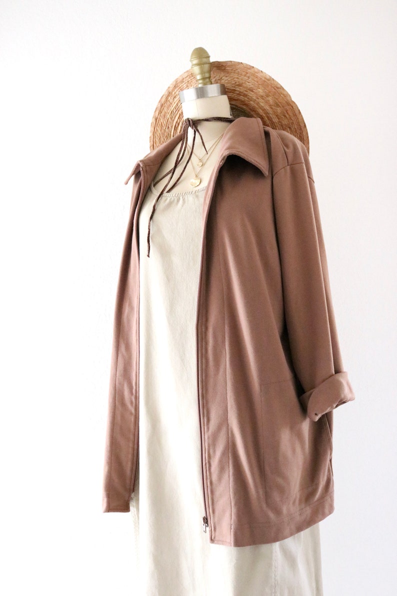 m mocha longline zip jacket