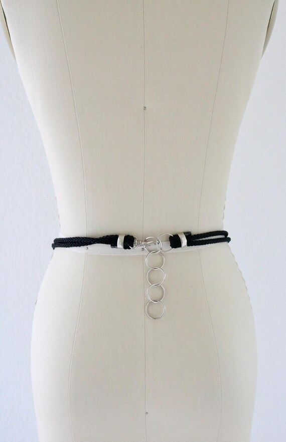 Metallic Medallion Belt 29-33 - Vintage 90 1990s Silver  display picture 1