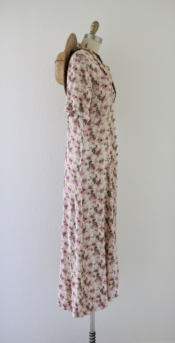 blush gauze botanical dress - m - image 4