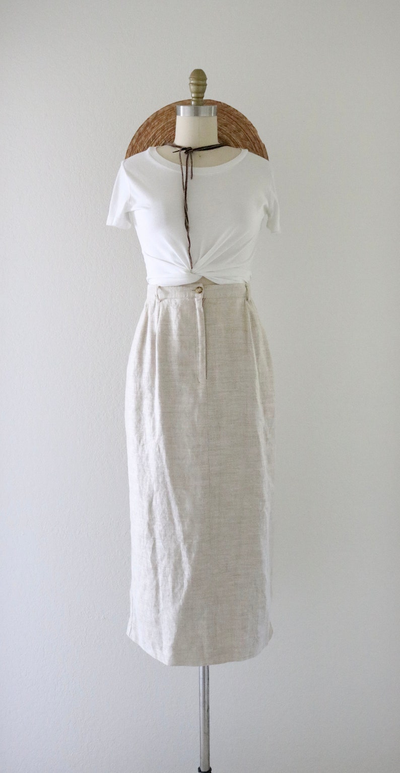 natural linen skirt 32 image 2