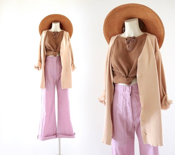 oversized longline camel cardigan