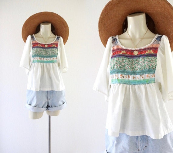 70s babydoll crop top - xxs