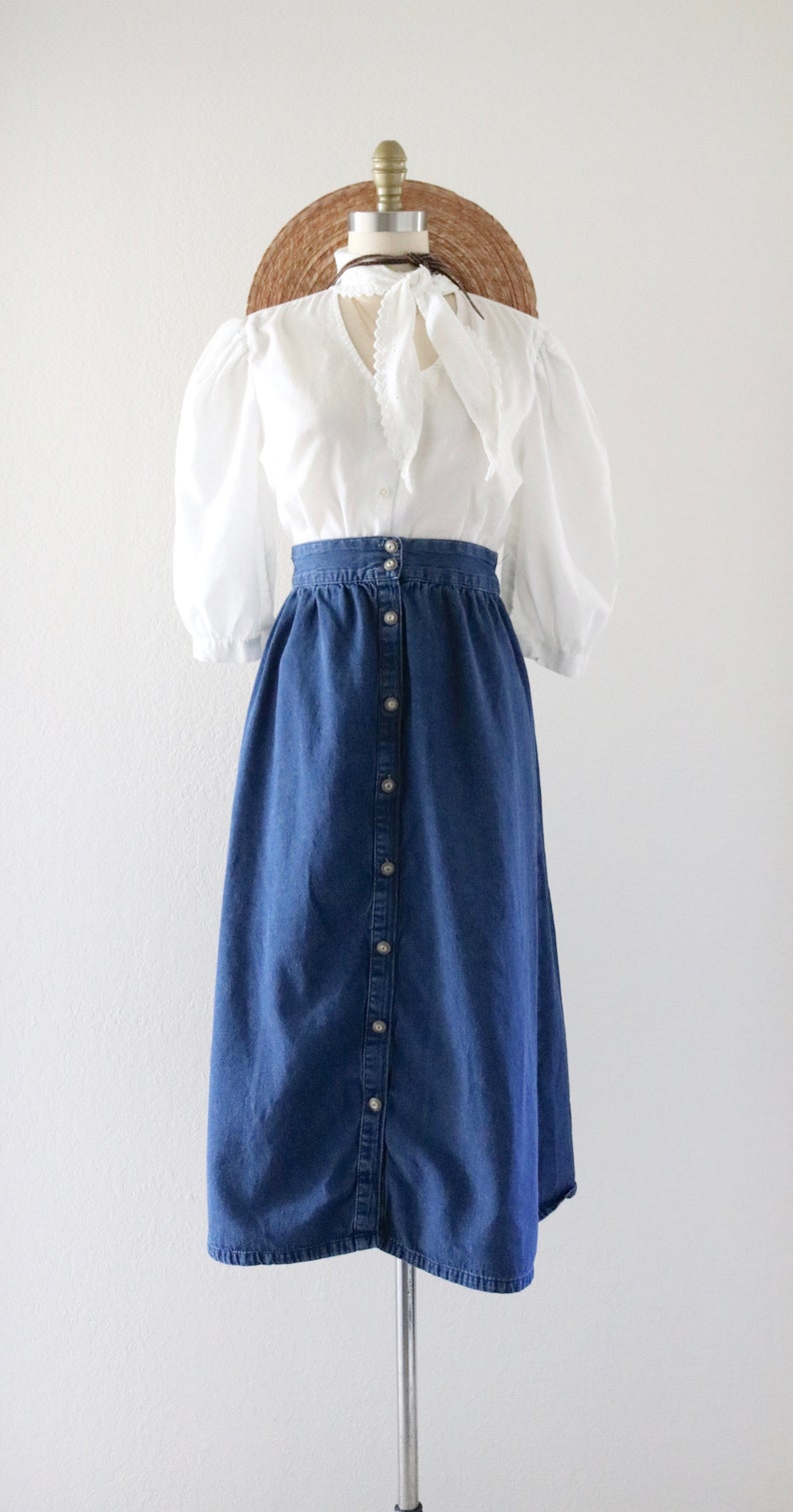 denim midi skirt 28-31