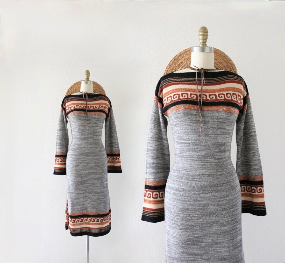 Boho Sweater Dress Etsy