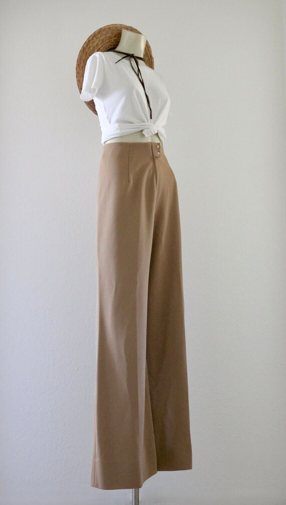 70's honey wide leg trousers - m - image 4