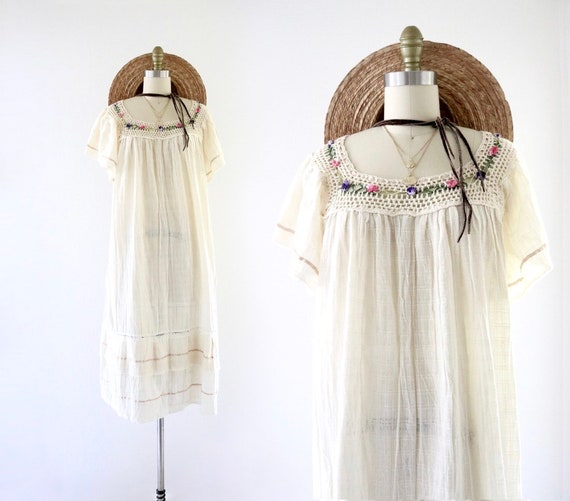 billowy natural gauze dress