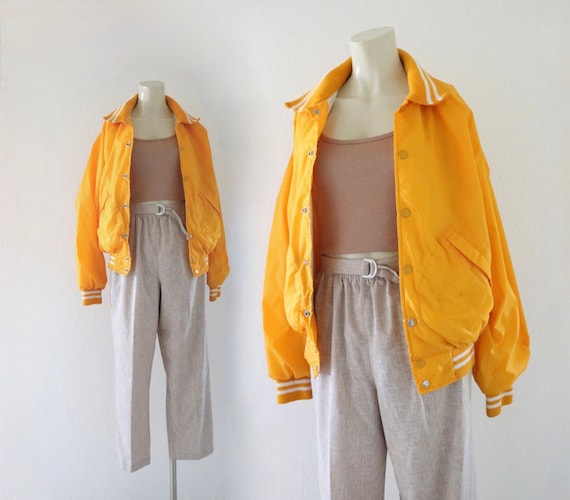 marigold bomber jacket - m -