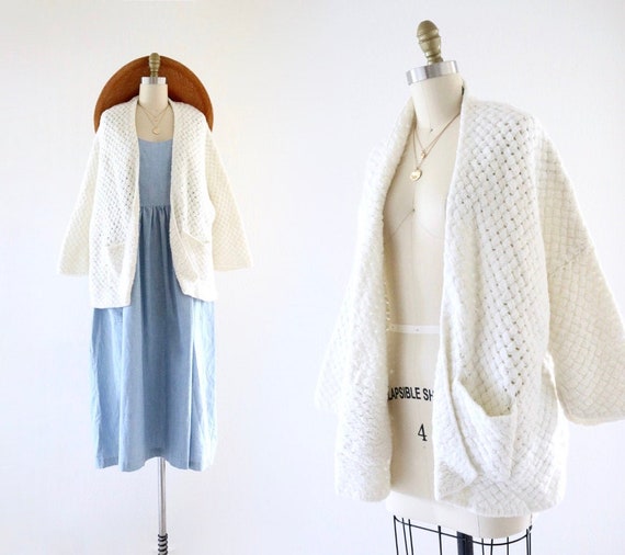 oversized basket weave cardigan