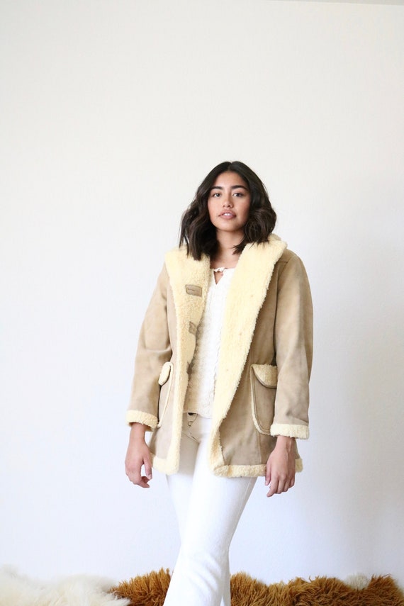 1970's vegan shearling ranch coat