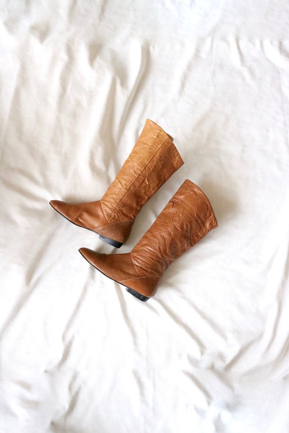 honey leather boots - 7