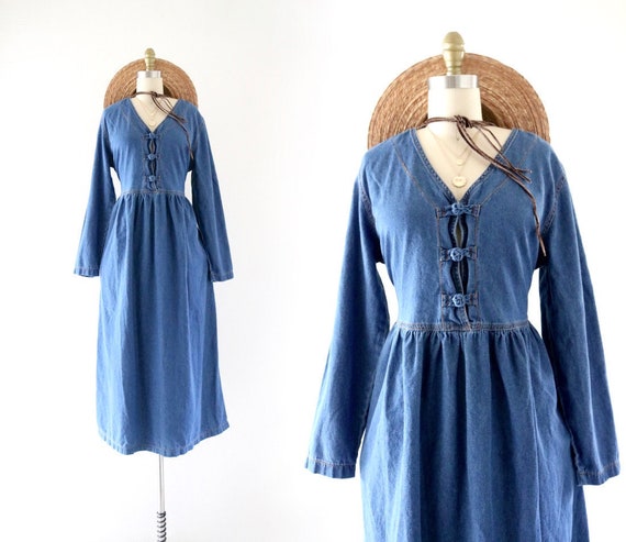 chambray market dress - m/l