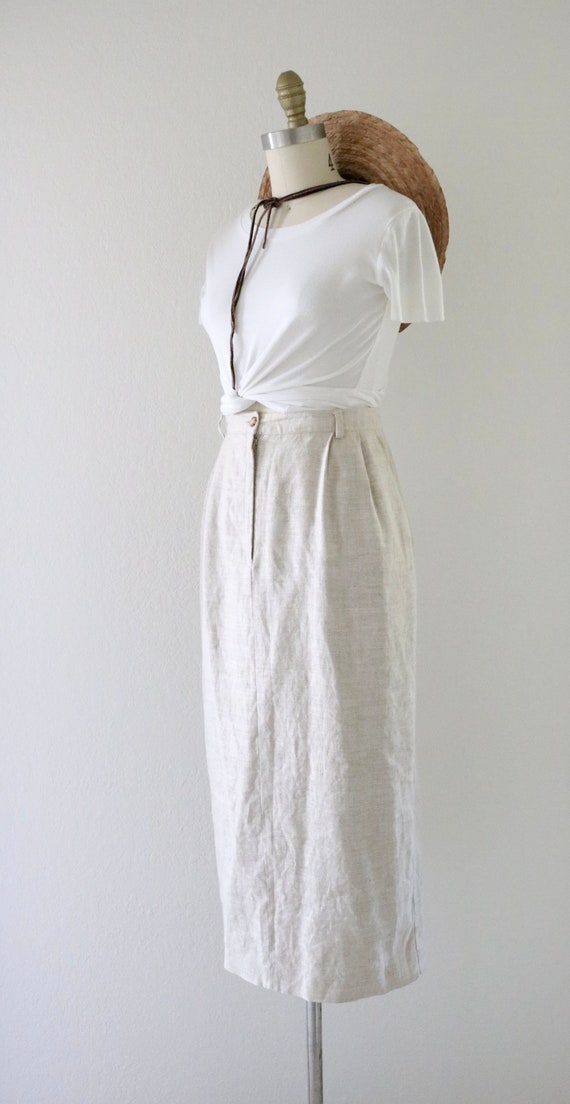 natural linen skirt - 32 - image 4