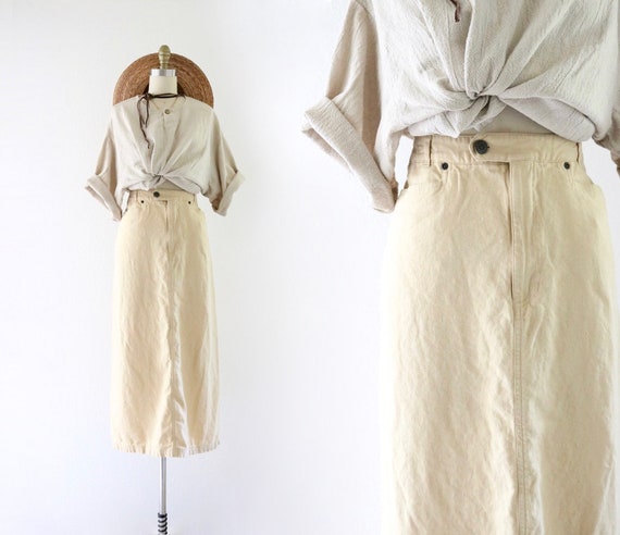 chamomile linen skirt - 28