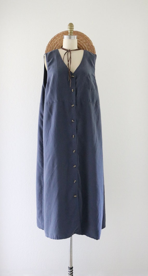 oversized soft blue sack dress - image 2