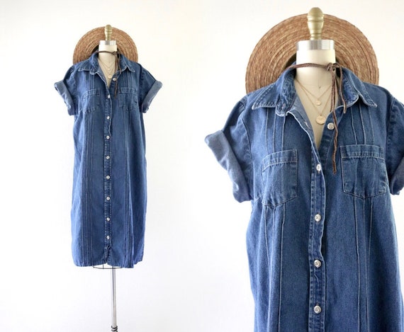denim shirtdress