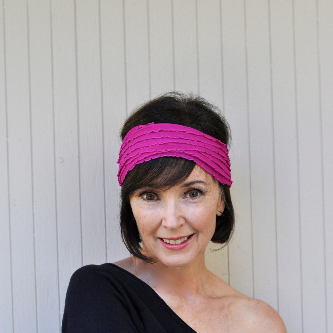 Boho Ruffle Headband Yoga Headband Wide Headband Fashion Etsy