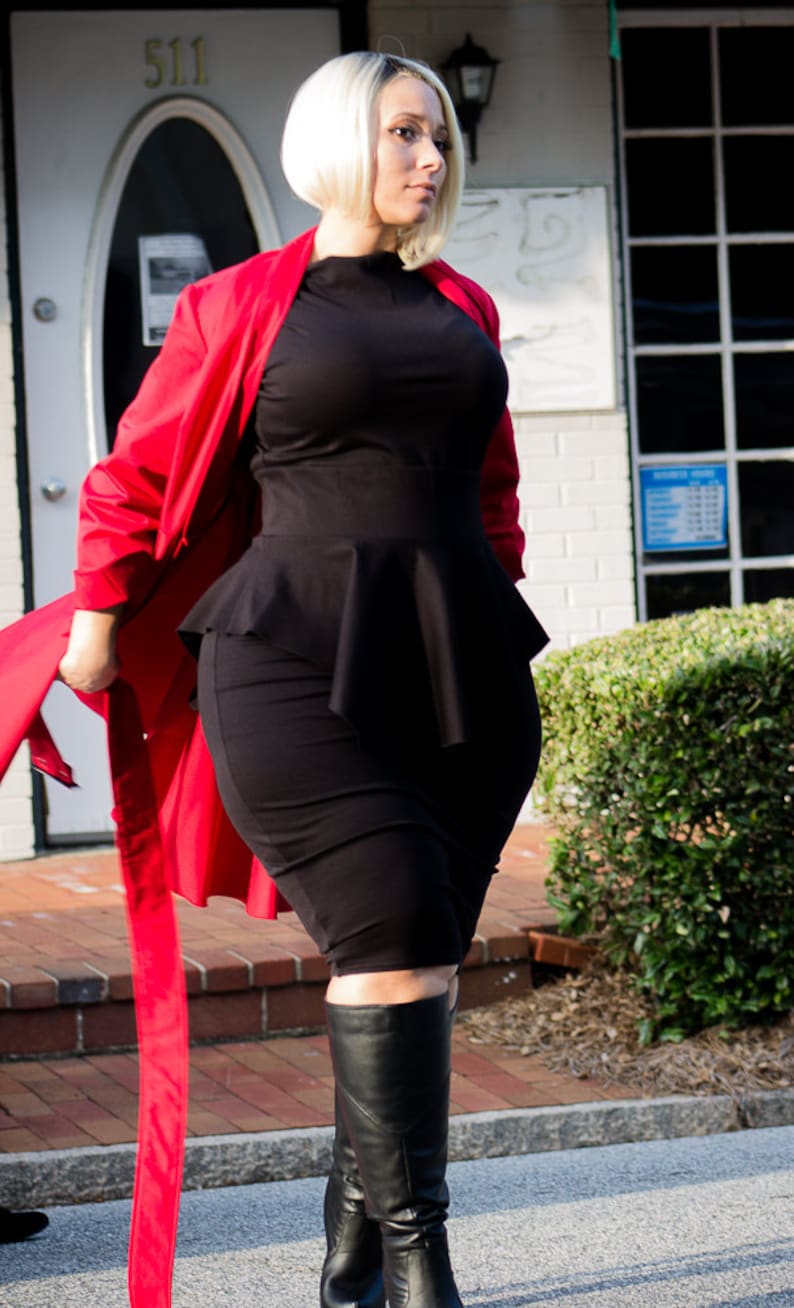 Plus Size Custom Peplum Dress image 3