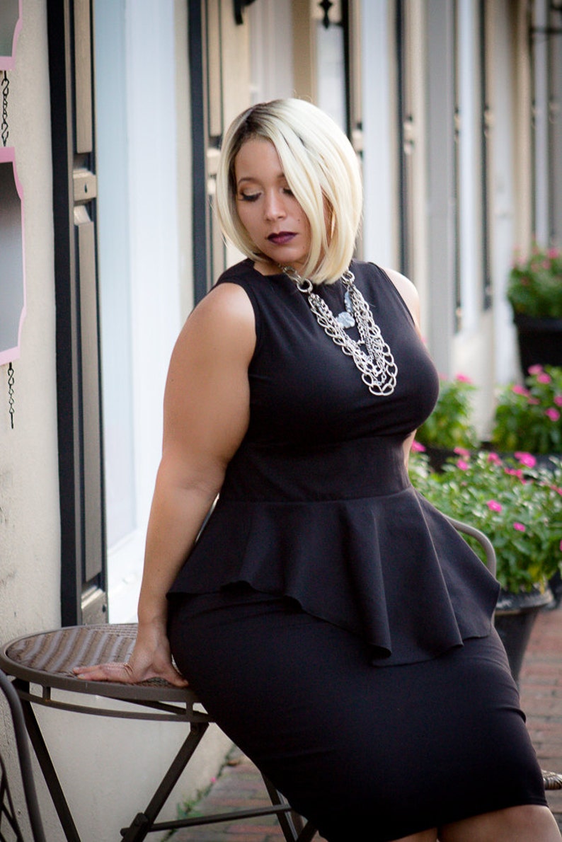 Plus Size Custom Peplum Dress image 2