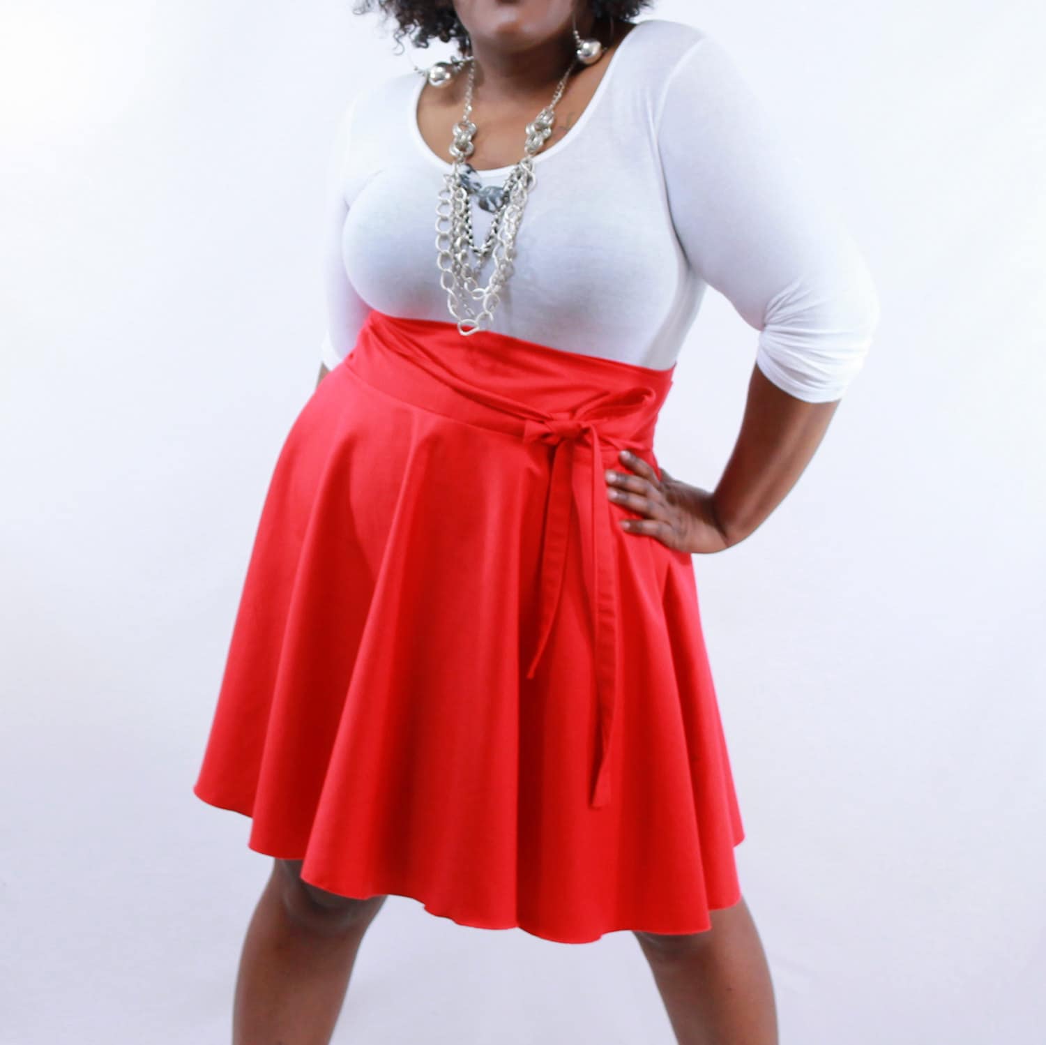 Plus size high waisted skirt queen size 2025