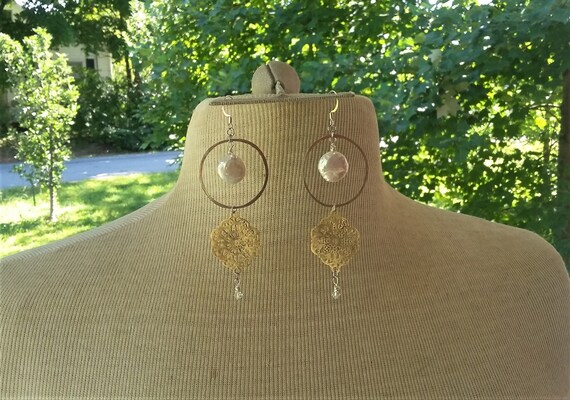 Coin Pearl Earrings