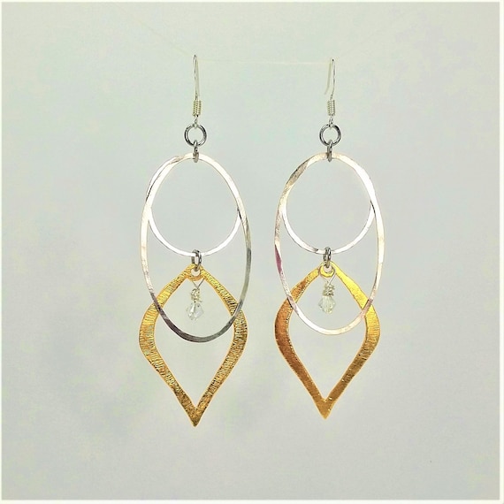 Shero earrings- Silver & Brass