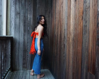 Jeansrock / Vintage Taschen