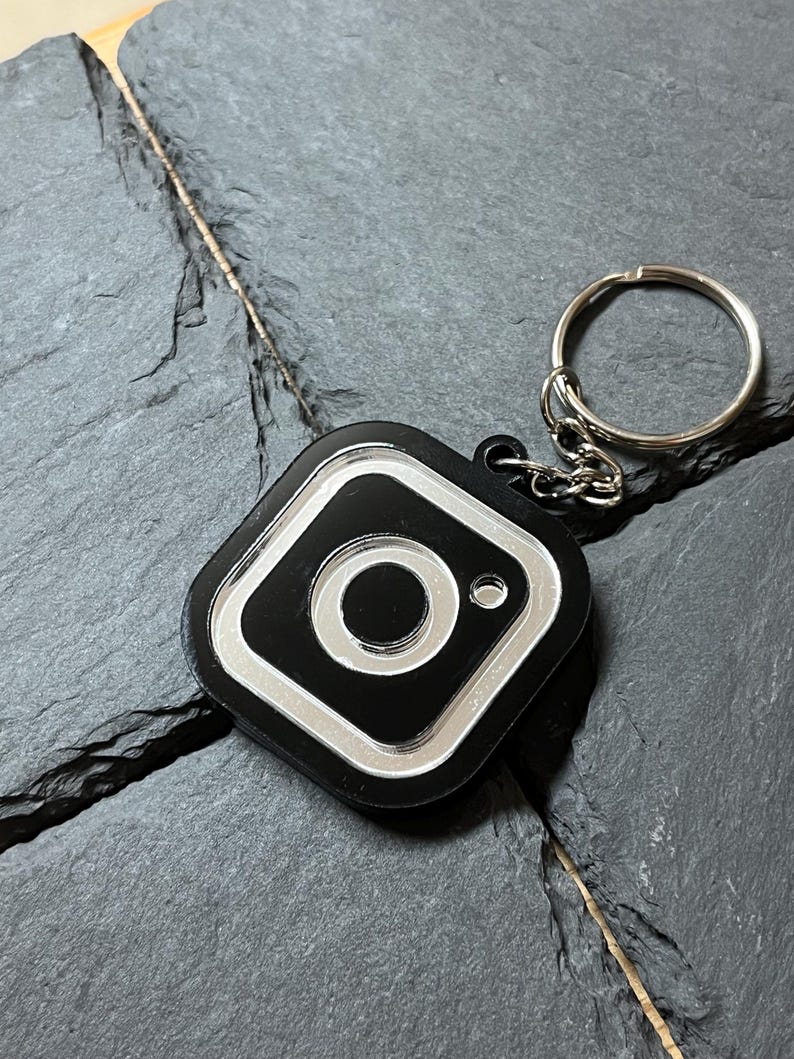 Social Media NFC Keychain Laser Cut File | Social Media NFC Tag - Etsy