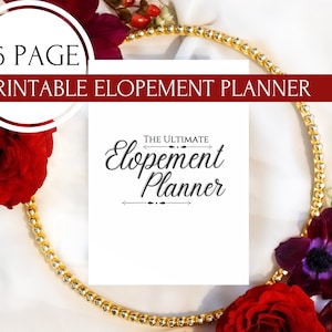 Elopement Planner PDF, Wedding Planner, Elopement Planning Notebook, Printable Planner