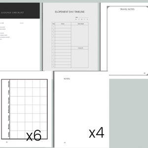 Elopement Planner PDF, Wedding Planner, Elopement Planning Notebook, Printable Planner image 8