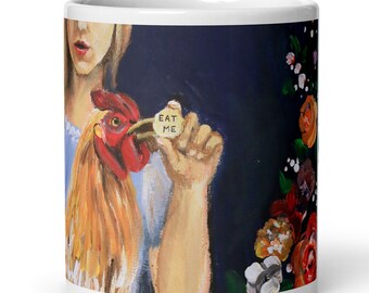 Chickens Ruining Classic Literature- Alice in Wonderland Edition- Mug