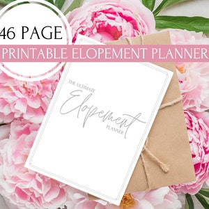 Elopement Planner PDF, Wedding Planner, Elopement Planning Notebook, Printable Planner image 1