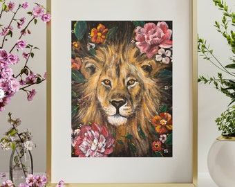 Original Artwork, Lion Painting