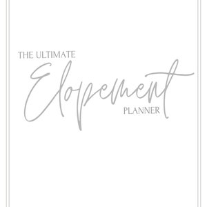 Elopement Planner PDF, Wedding Planner, Elopement Planning Notebook, Printable Planner image 2