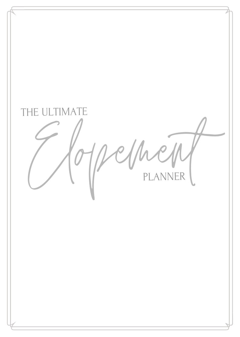 Elopement Planner PDF, Wedding Planner, Elopement Planning Notebook, Printable Planner image 2