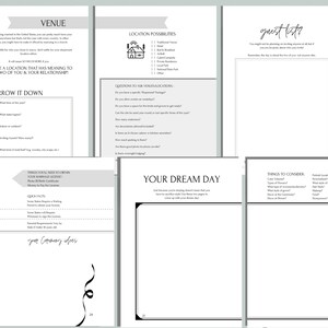 Elopement Planner PDF, Wedding Planner, Elopement Planning Notebook, Printable Planner image 7